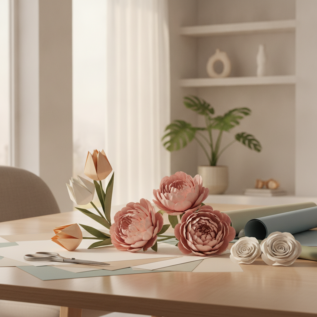 Kaip pasigaminti gėles iš popieriaus: paprasti DIY būdai
